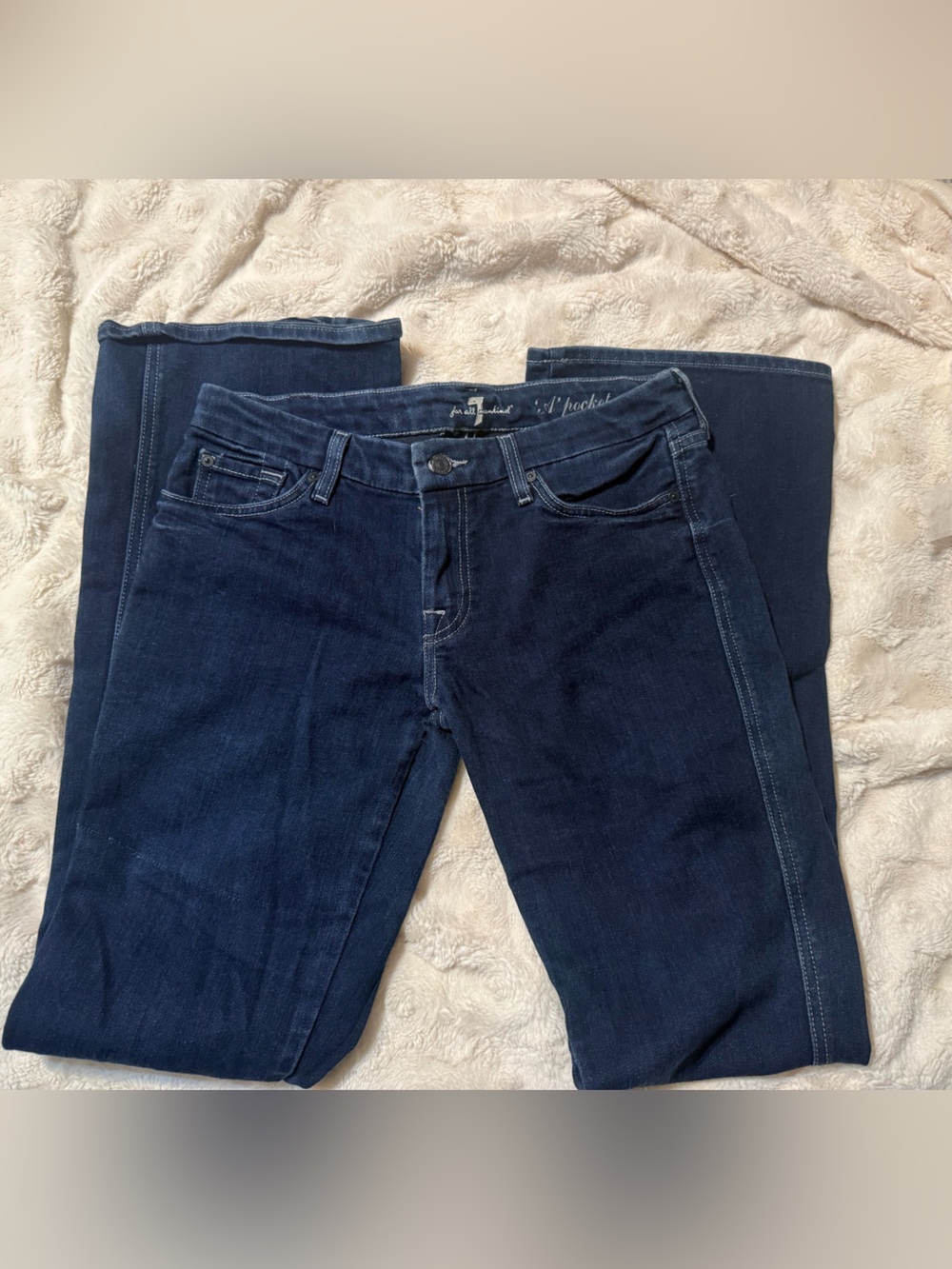 7 For All Mankind Dark Navy Skinny Jeans